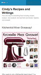 Mobile Screenshot of cindysrecipesandwritings.com